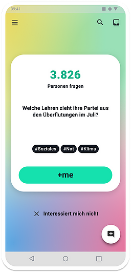 Screenshot der App Plus Me